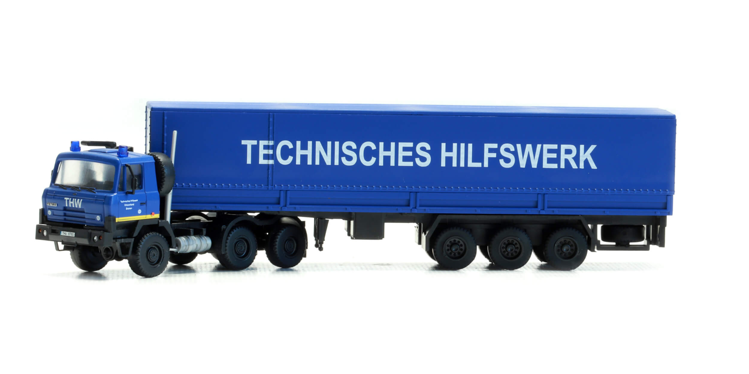 Igra Modelle H0 66819006 T815 6x6 THW Pritschensattelzug