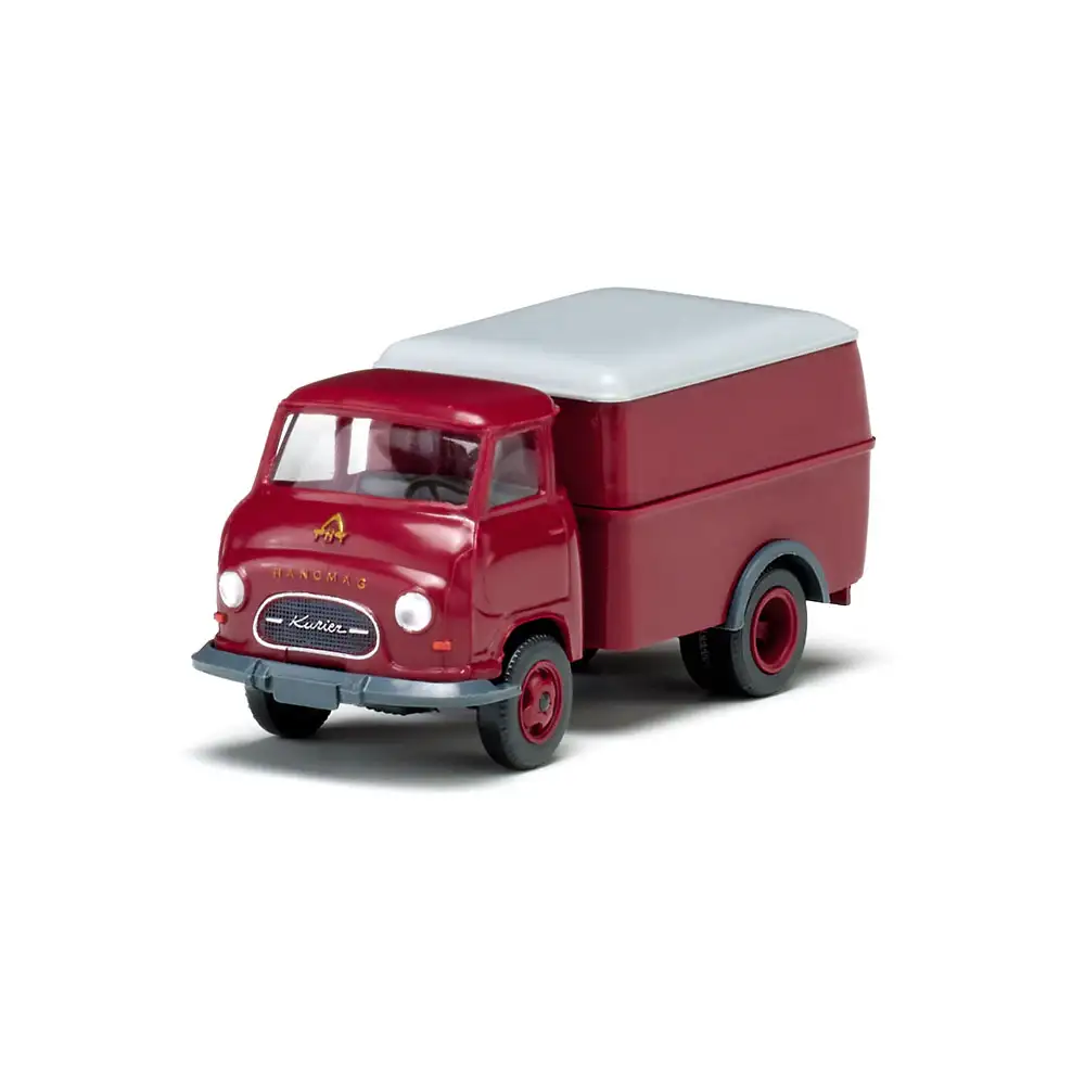 Wiking 034401 Hanomag Kurier Kastenwagen purpurrot