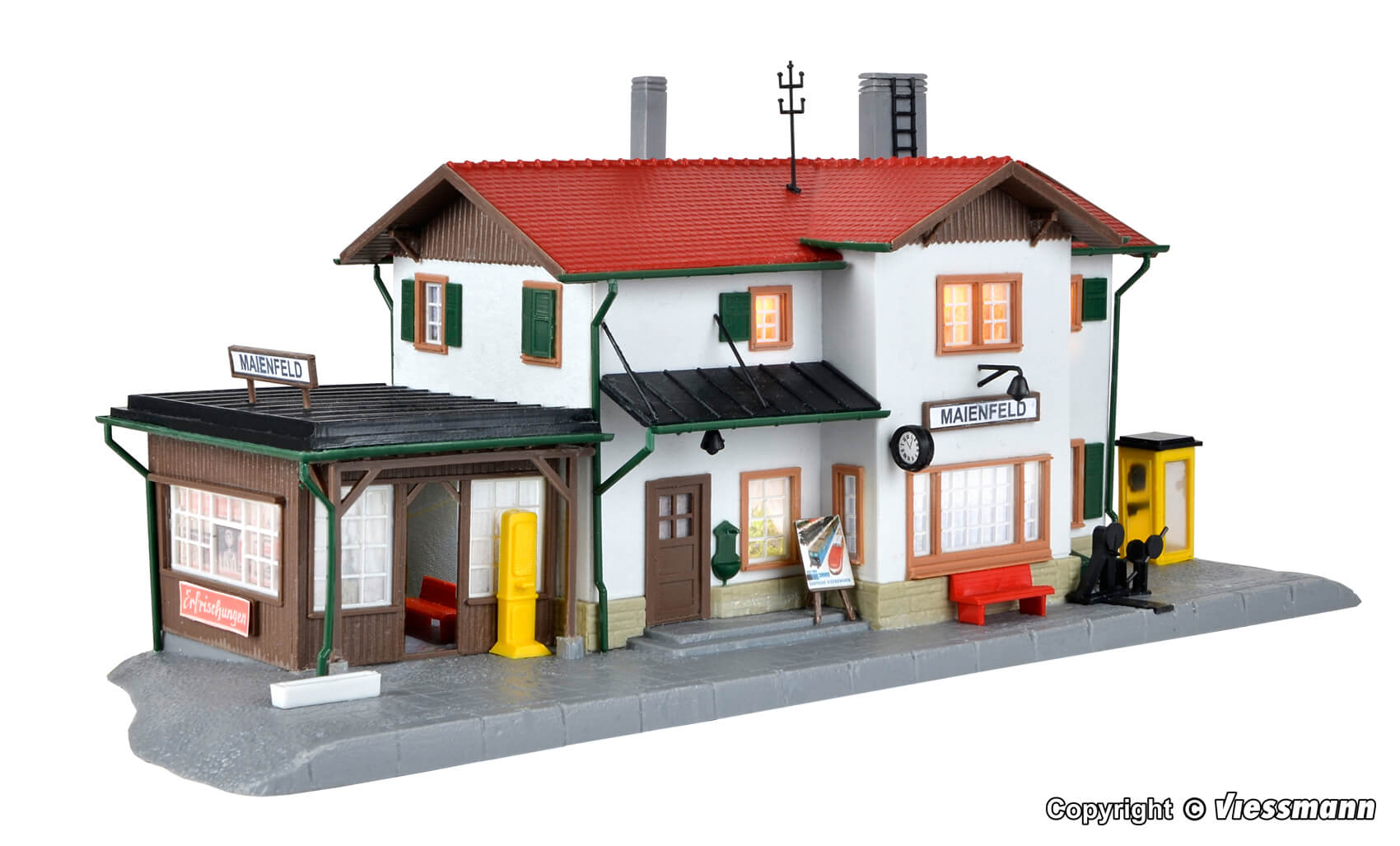kibri 39496 Bahnhof Maienfeld inkl. Hausbeleuchtungs- Startset