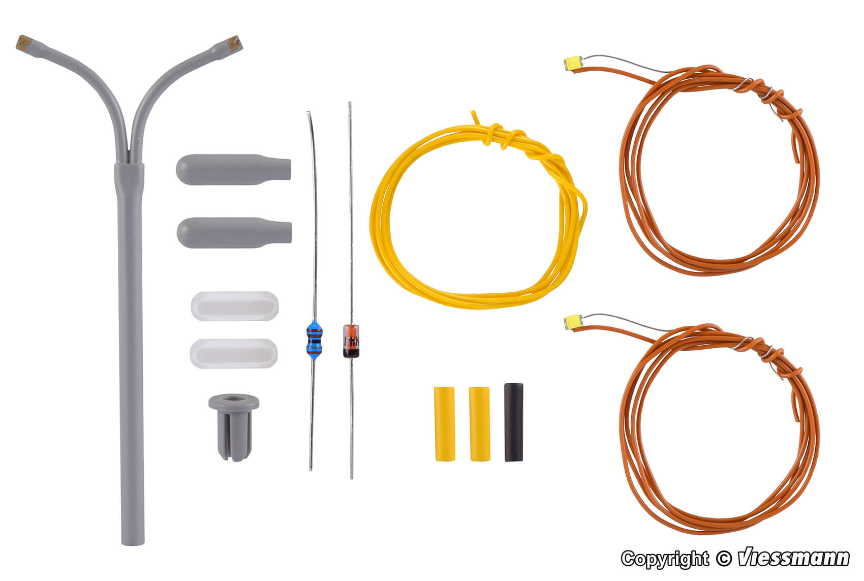 Spur N Viessmann 6623 Bausatz Peitschenleuchte doppelt 2 LEDs weiß