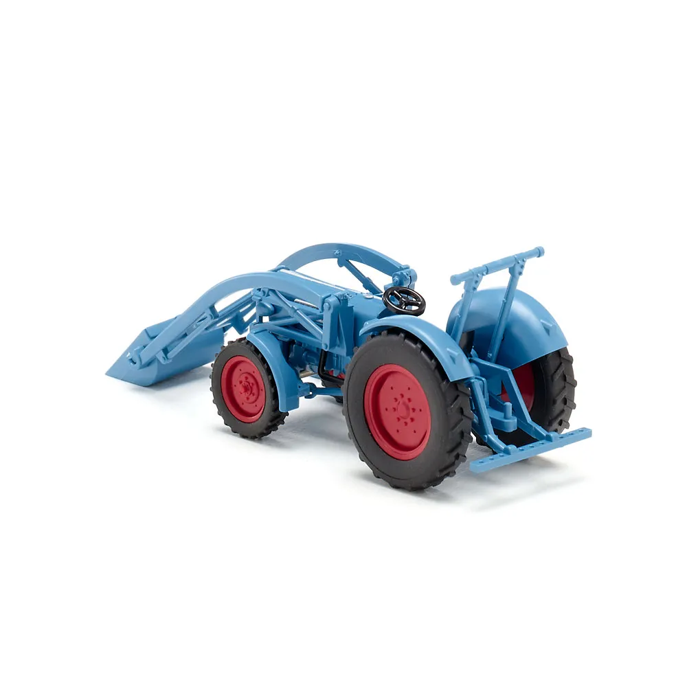 Wiking 087104 Eicher Königstiger mit Frontlader hellblau