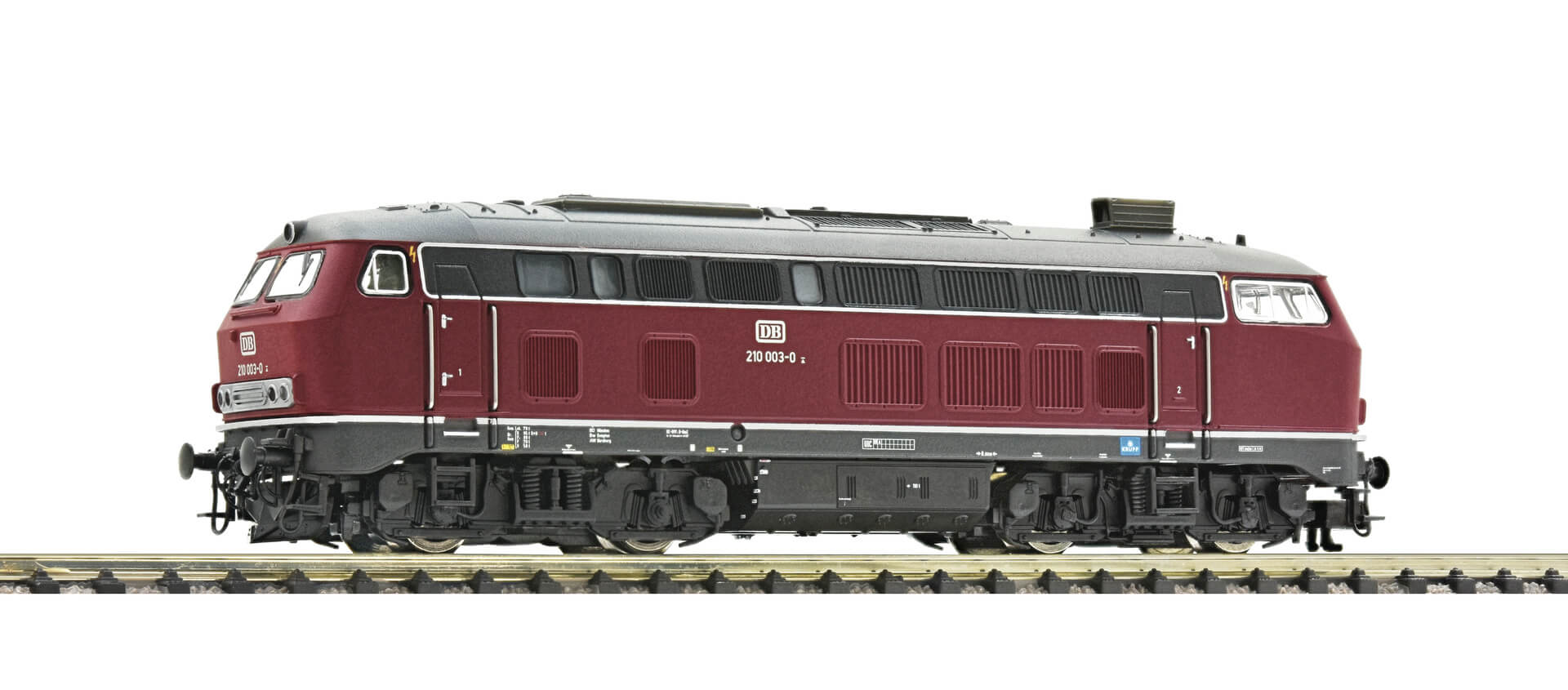 FLEISCHMANN 724210 Spur N Diesellokomotive BR 210 der DB altrot mit Gasturbinenantrieb analog