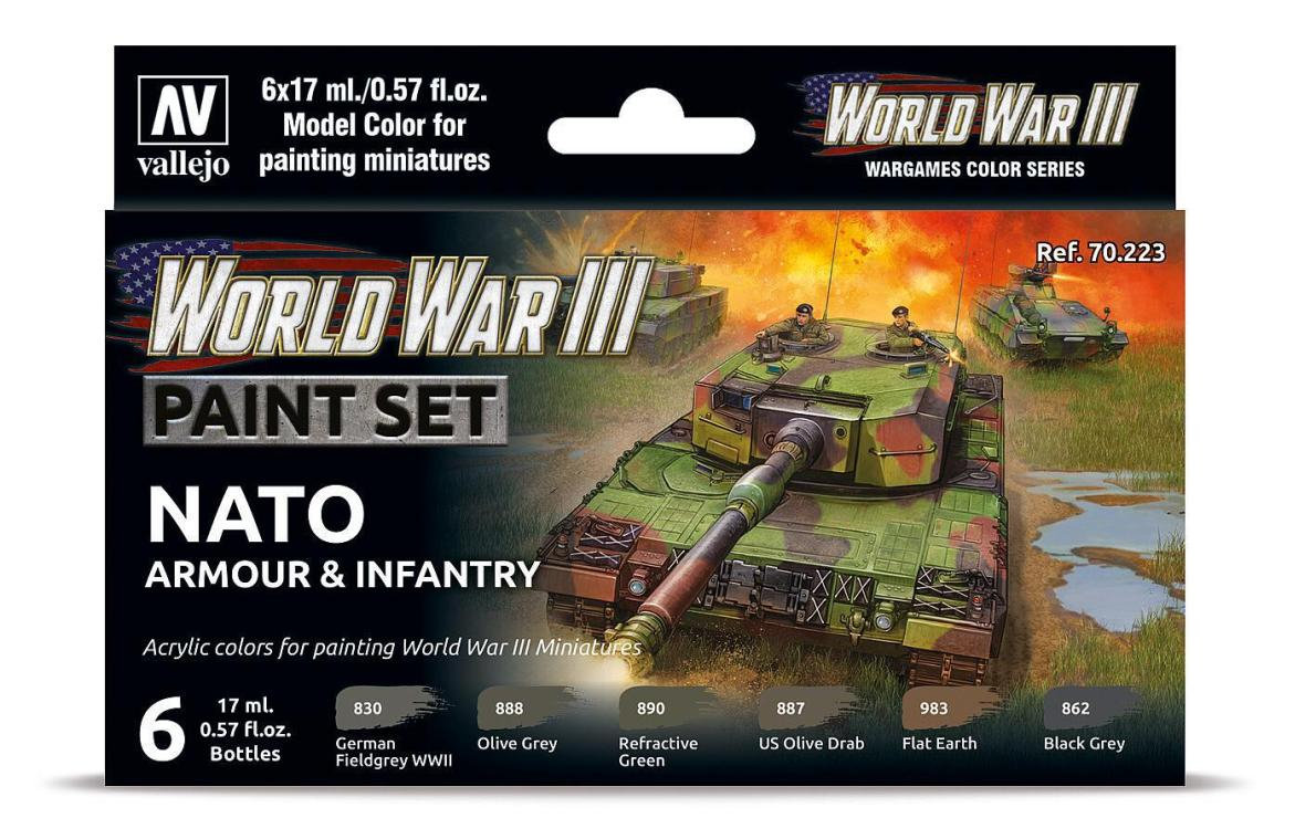 vallejo 770223 Farb-Set NATO Panzerung Infanterie WW III