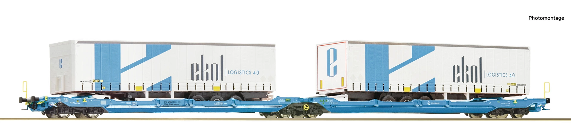 Roco 6600023 Doppeltaschen-Gelenkwagen Sdggmrss T3000e EUROWAGON