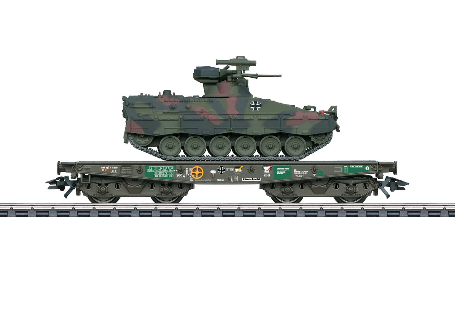 Märklin 48747 Schwerlast-Flachwagen Rlmmps mit Schützenpanzer Marder