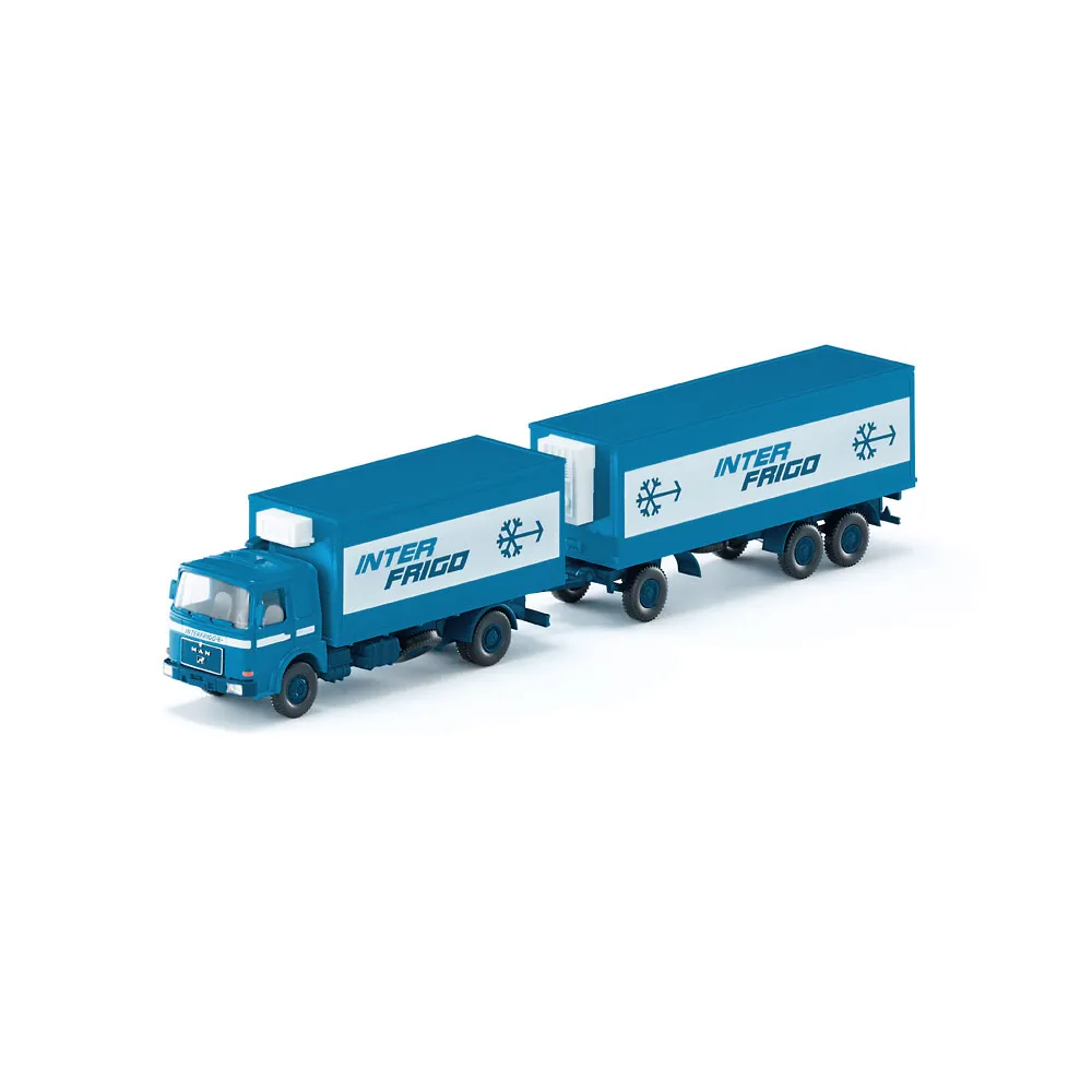 Wiking 045801 MAN Kühlkofferlastzug Interfrigo