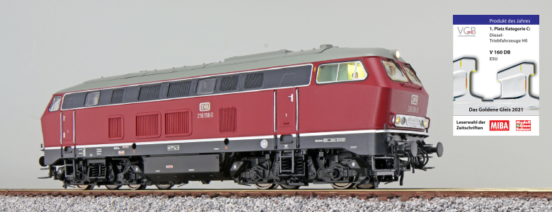 ESU 31002 Diesellok BR 216 DB altrot Sound Rauch