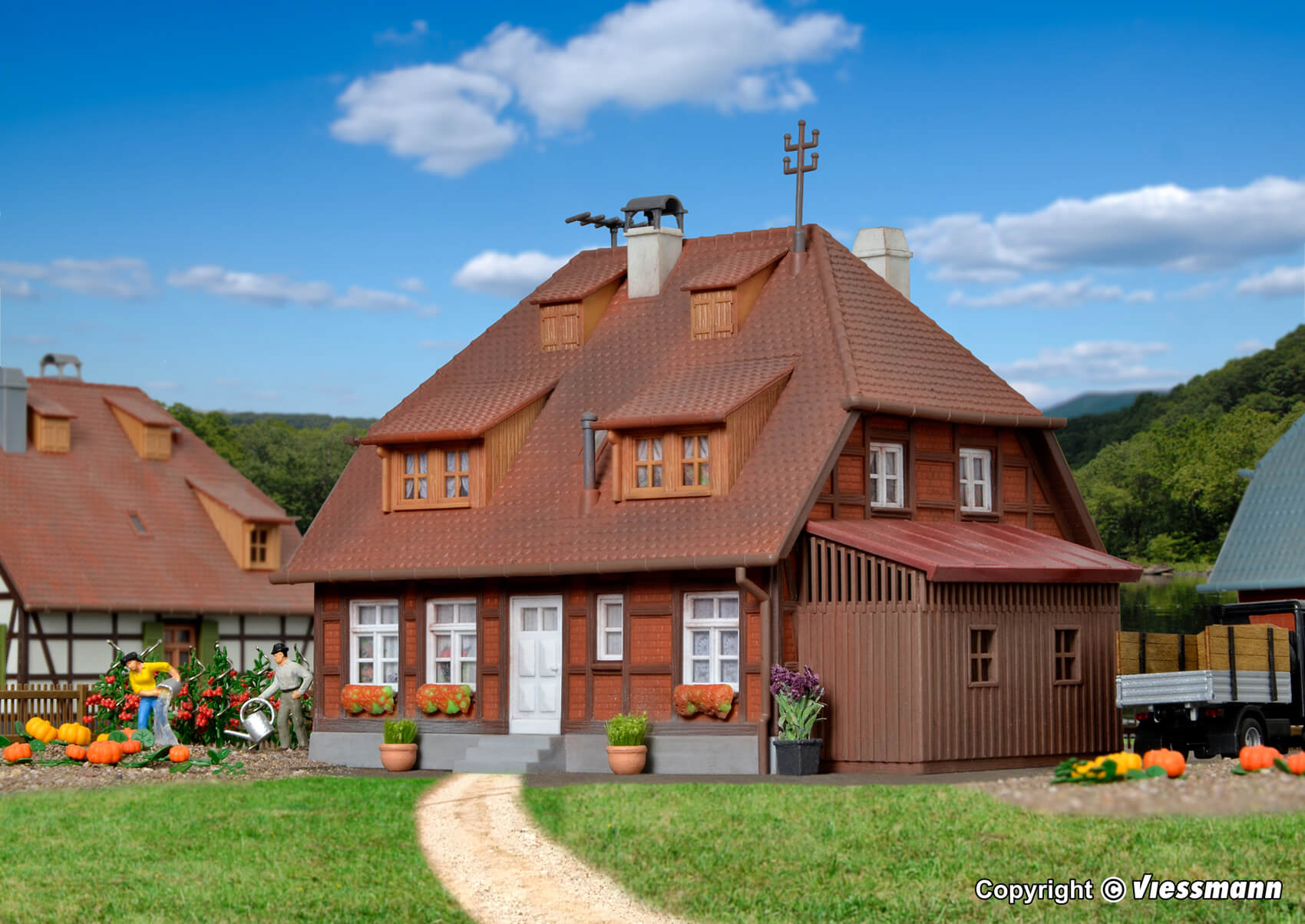 kibri 38209 Haus Mühlenweg Spreewald inkl. Hausbeleuchtungs-Startset