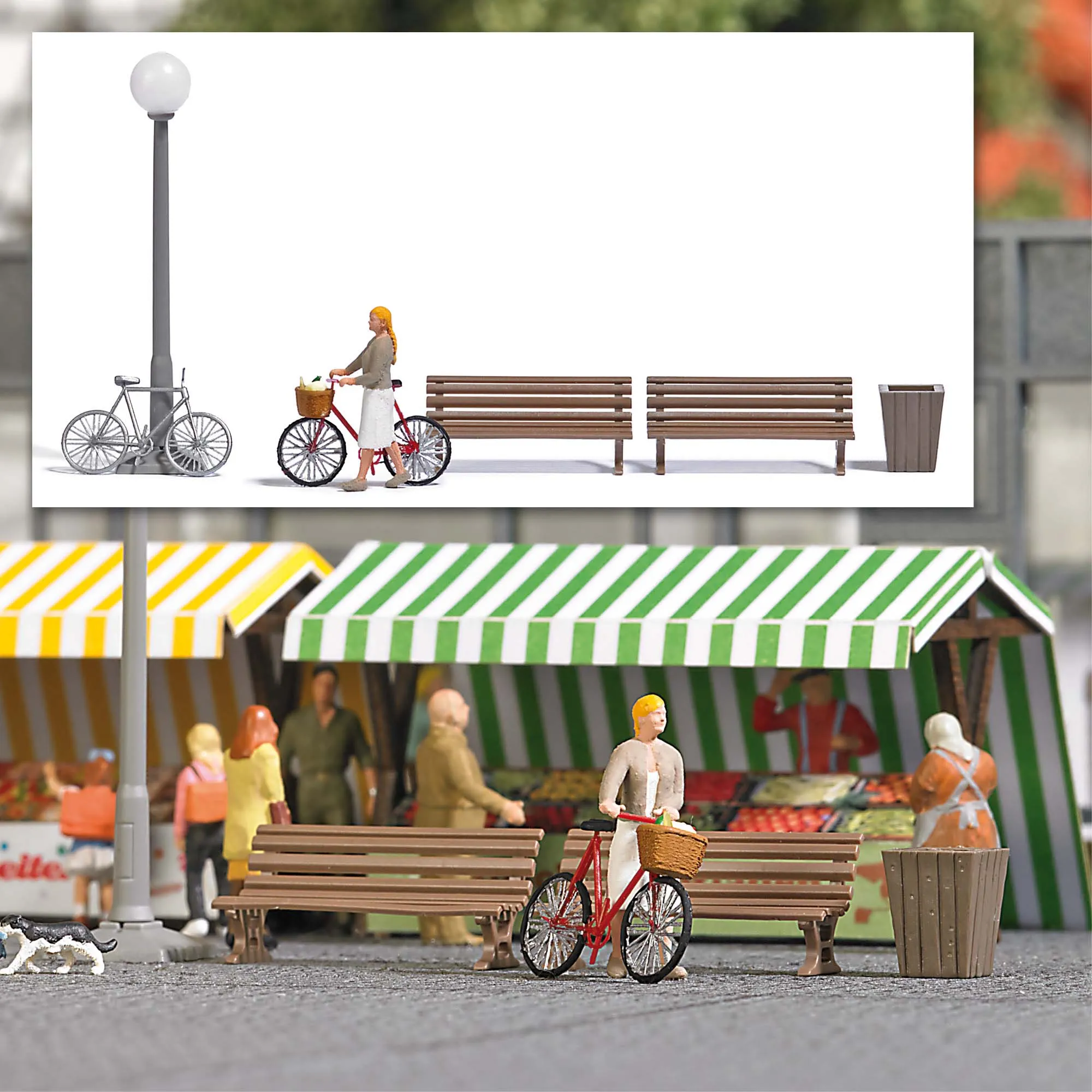 Busch H0 7997 Gemüseeinkauf Action Set