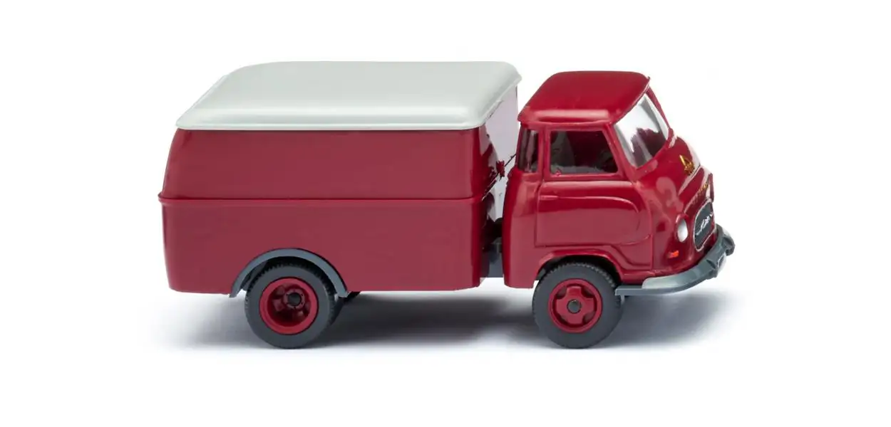 Wiking 034401 Hanomag Kurier Kastenwagen purpurrot