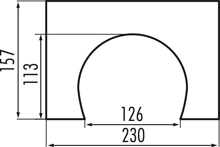 Faller 170831 H0 Dekorplatte Tunnelportal 2 gleisig Naturstein Quader