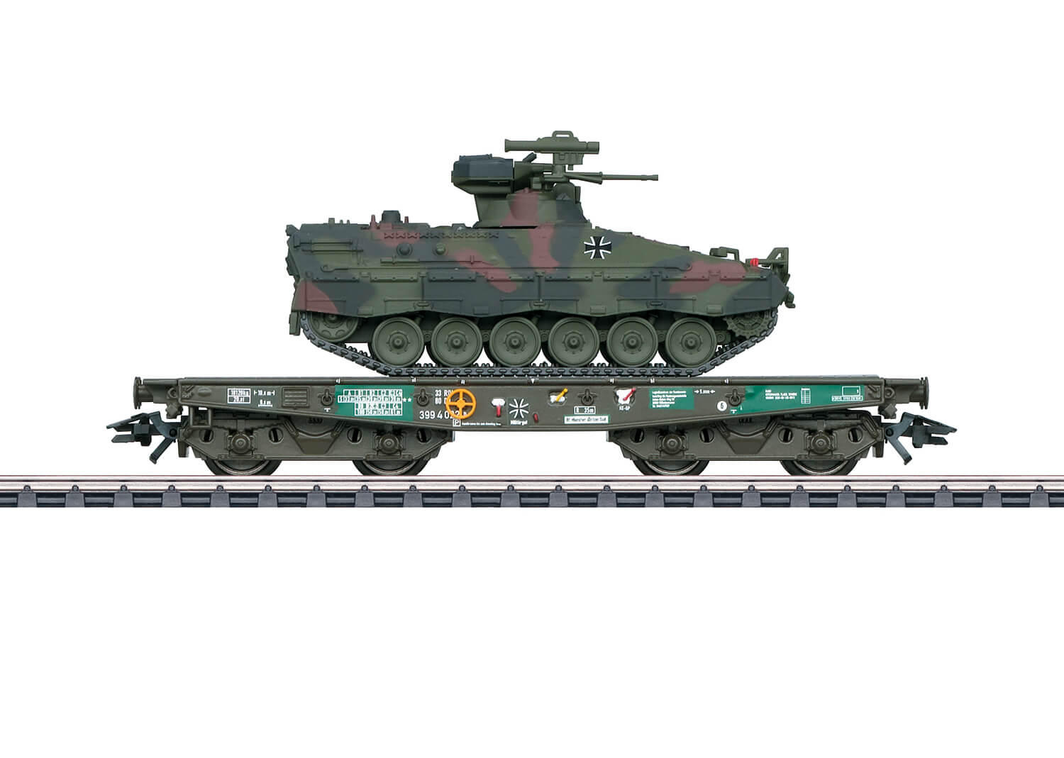 Märklin 48746 Schwerlast-Flachwagen Rlmmps mit Schützenpanzer Marder