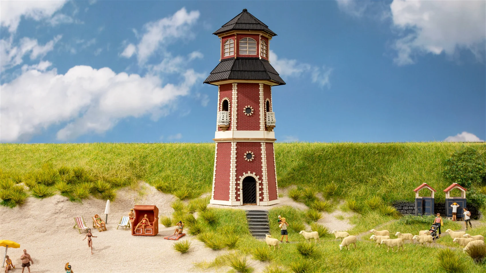 NOCH 66831 Leuchtturm mit Lichtsignal 