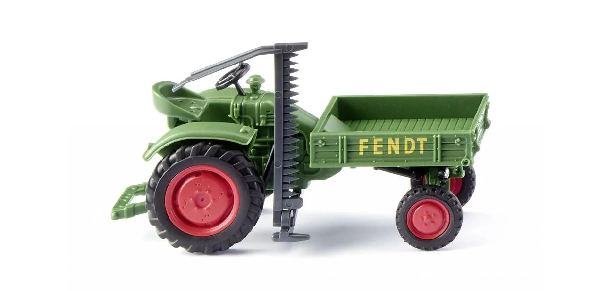 Wiking 089938 Fendt Geräteträger mit Mähwerk