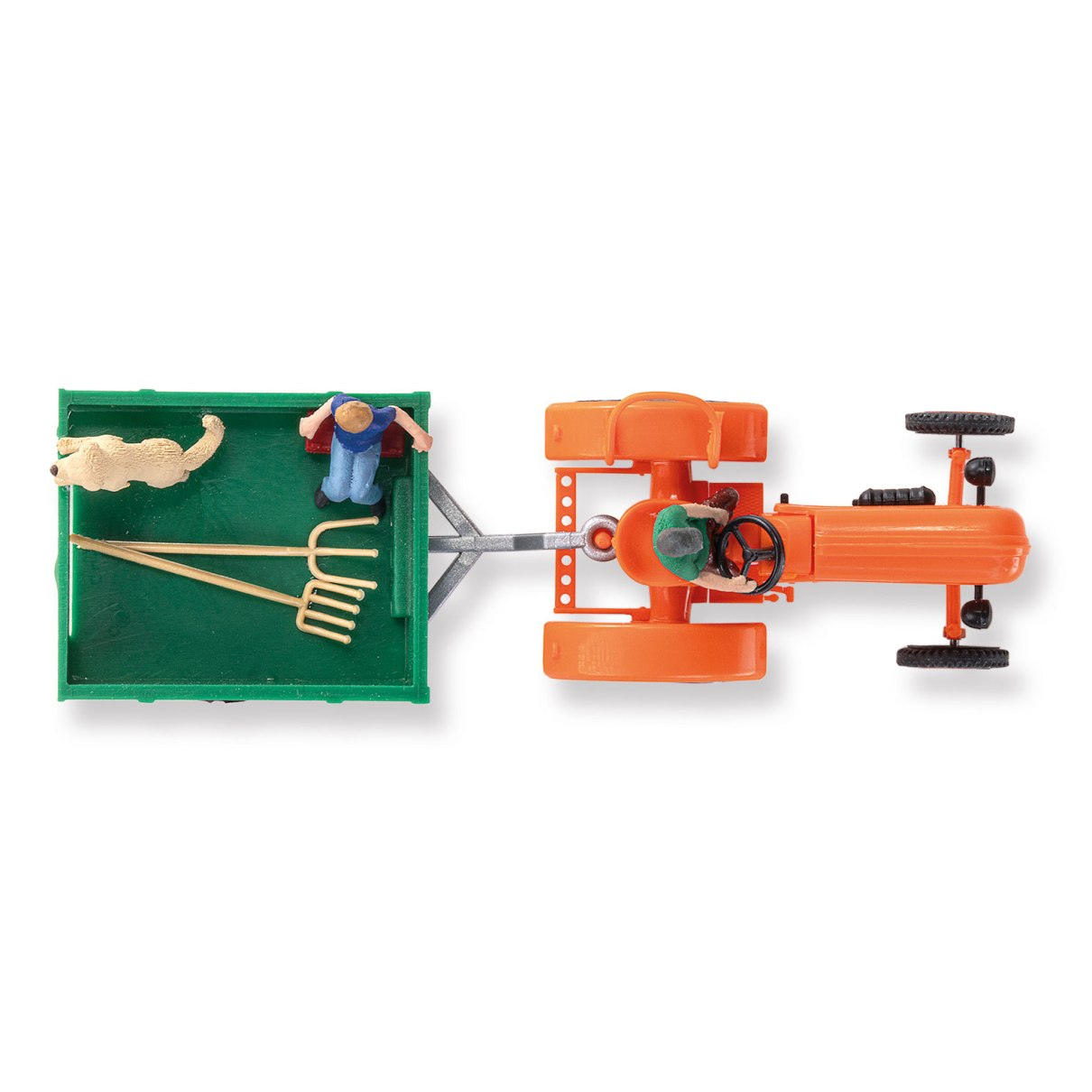 Busch 50052 Allgaier A 111 L mit Einachsanhänger und Figuren