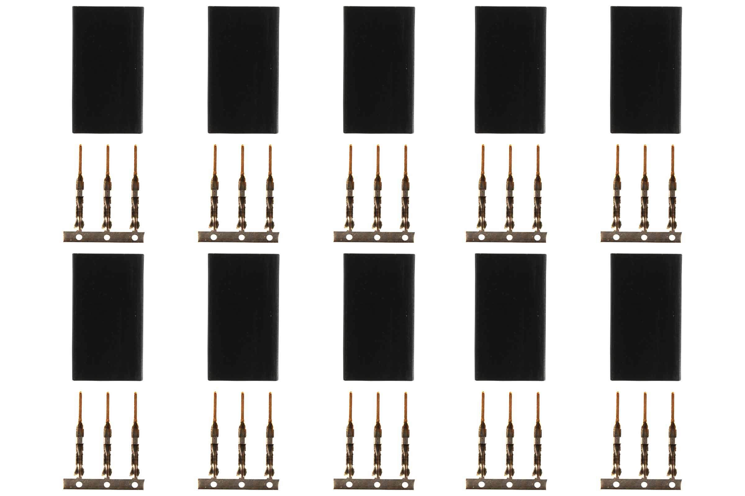 10 Stecker UNI JR kompatibel Goldkontakt zum crimpen
