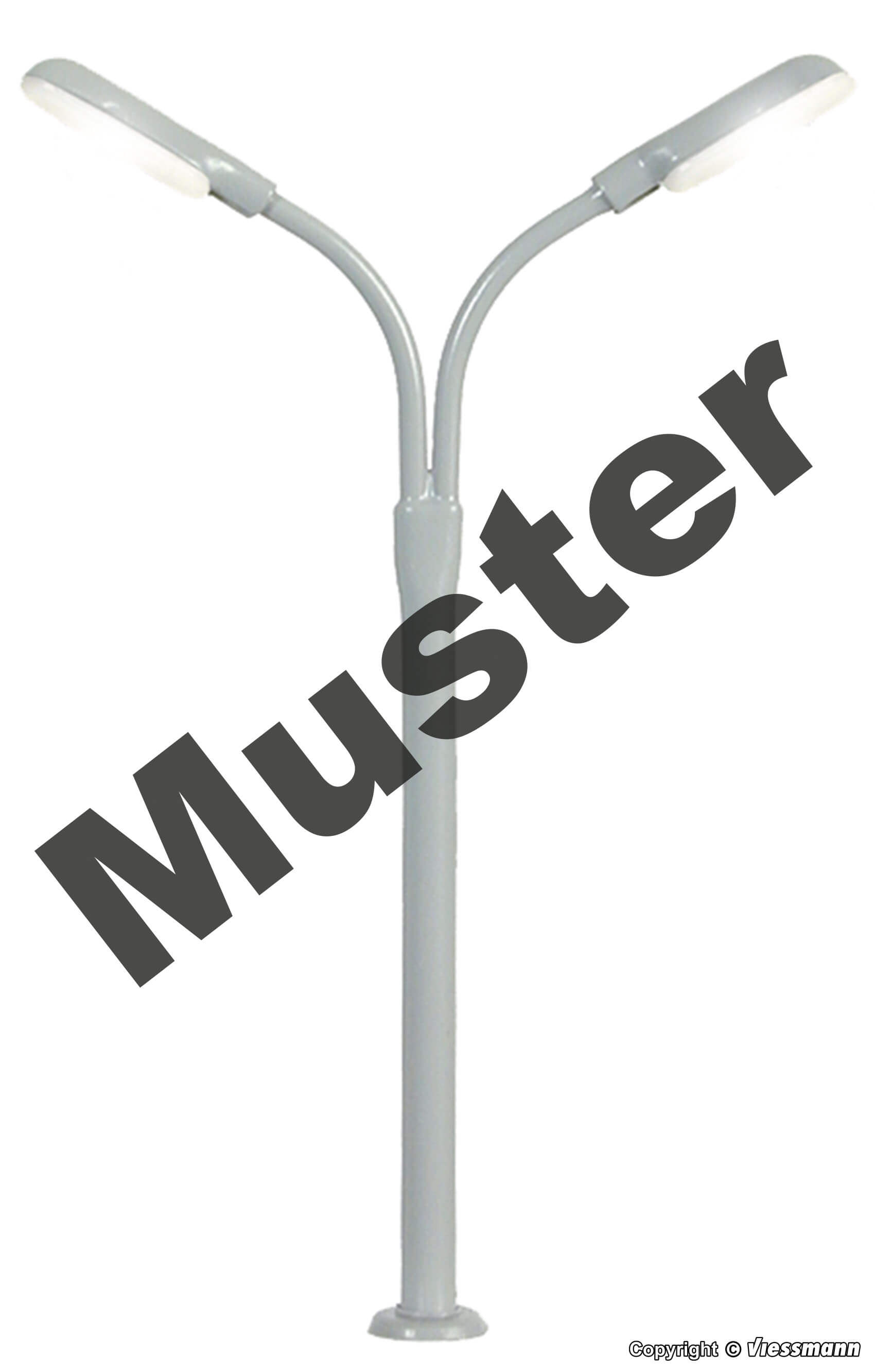 Viessmann 6723 H0 Bausatz Peitschenleuchte doppelt 2 LEDs weiß