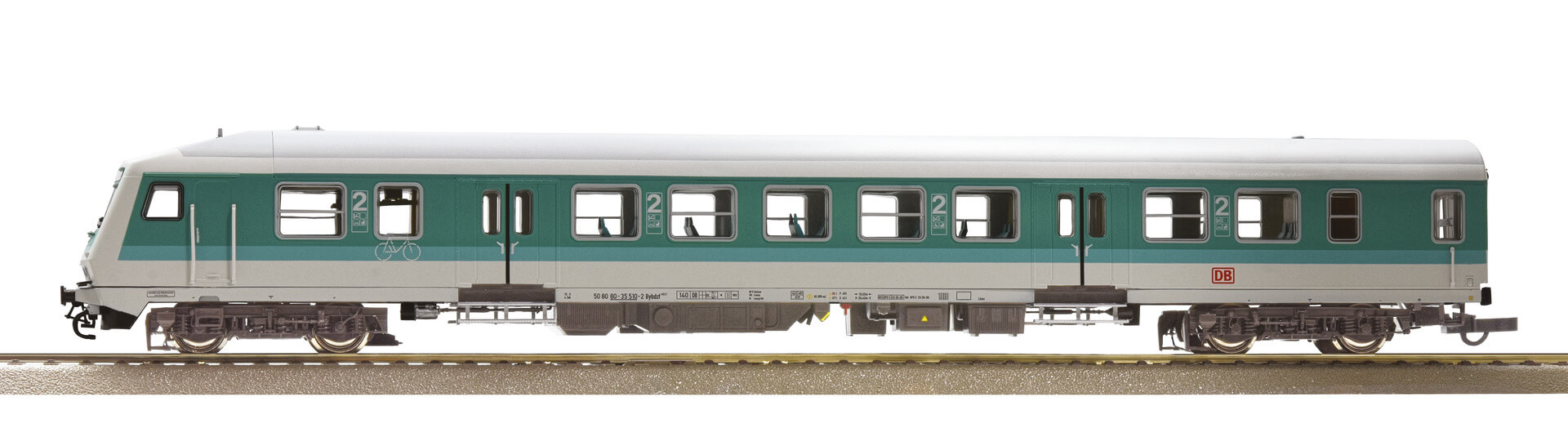 Roco 64206 H0 Nahverkehrs-Steuerwagen Wittenberger Kopf minttürkis-lichtgrau