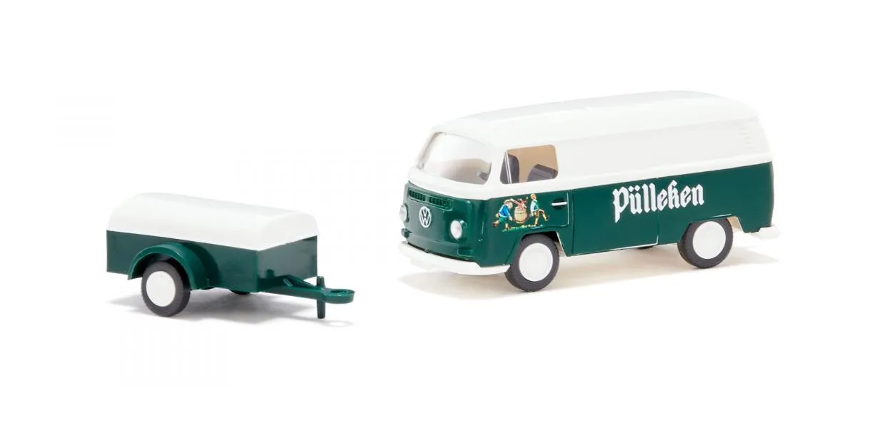 Wiking 030005 VW T2 Kastenwagen mit Anhänger Pülleken