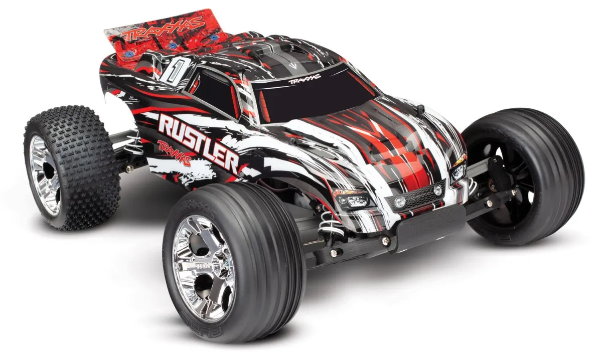 TRAXXAS® 37054-1REDX Rustler XL-5® rot RTR 1/10 2WD Akku Ladegerät