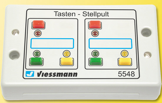 Viessmann 5548 Tasten-Stellpult, rückmeldefähig, 3-begriffig
