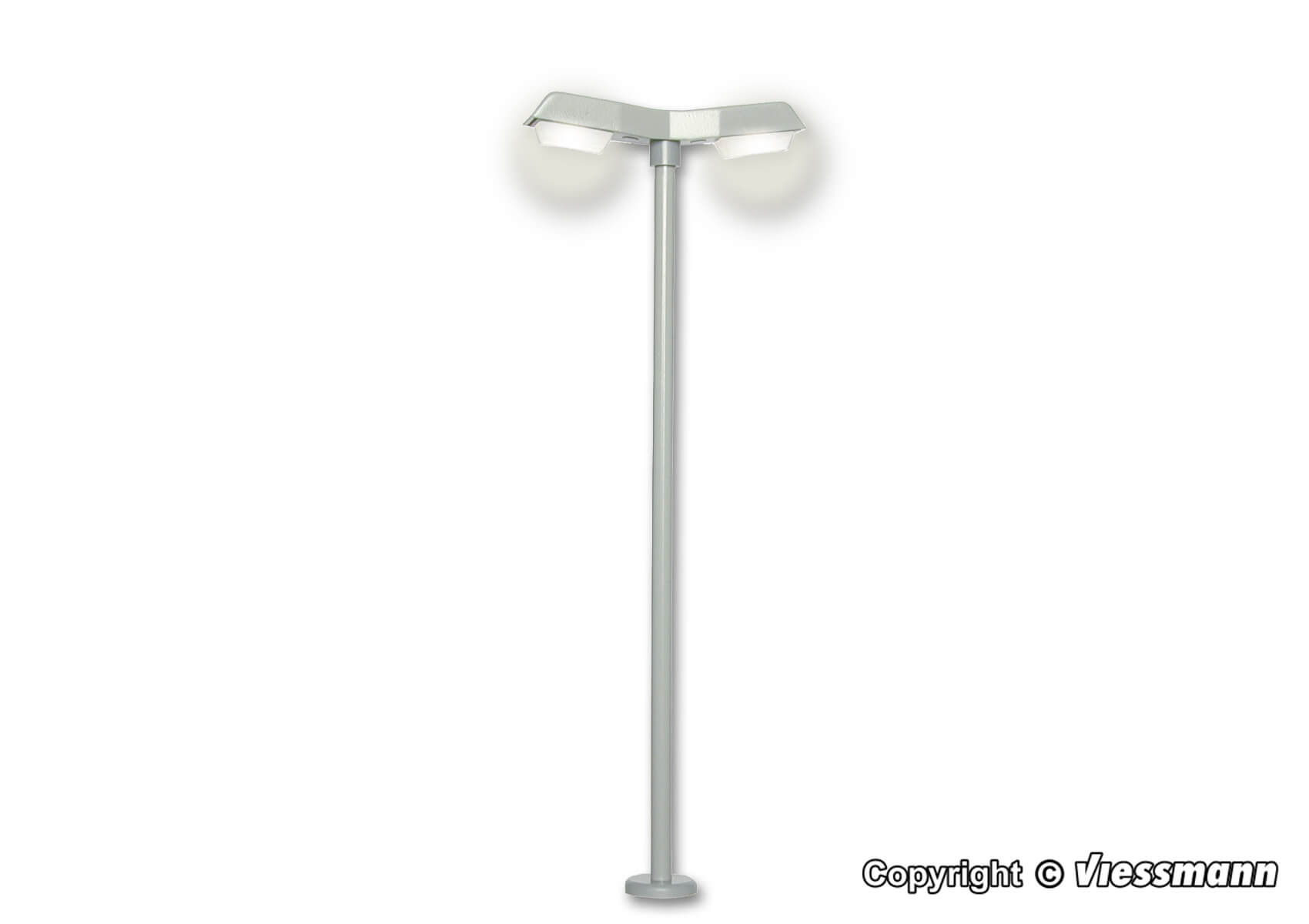 Viessmann 6097 Straßenleuchte modern doppelt 2 LEDs weiß