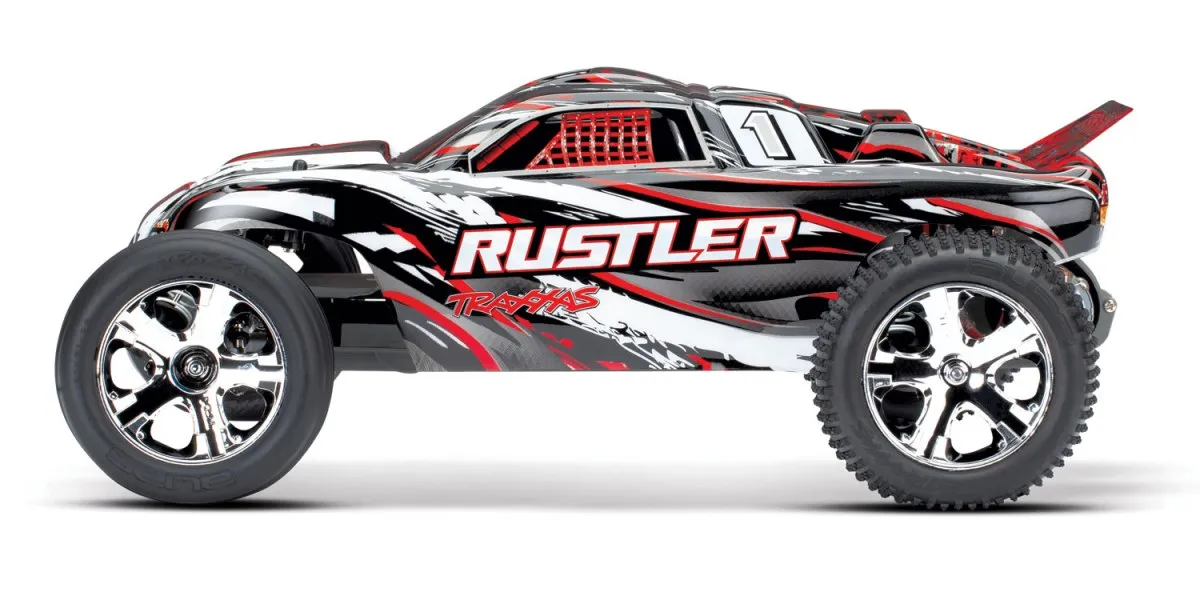 TRAXXAS® 37054-1REDX Rustler XL-5® rot RTR 1/10 2WD Akku Ladegerät
