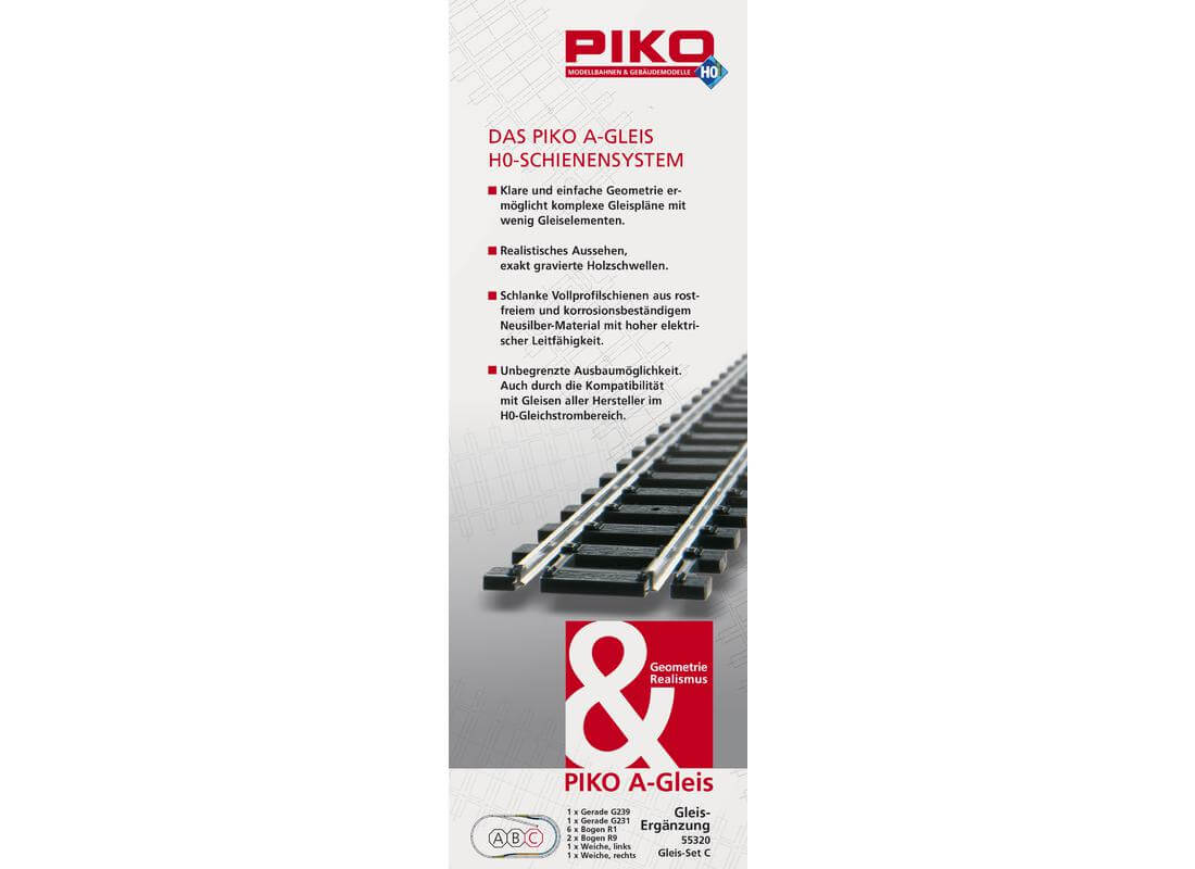 PIKO 55320 A-Gleis Set: C „Bahnhofs-Set“