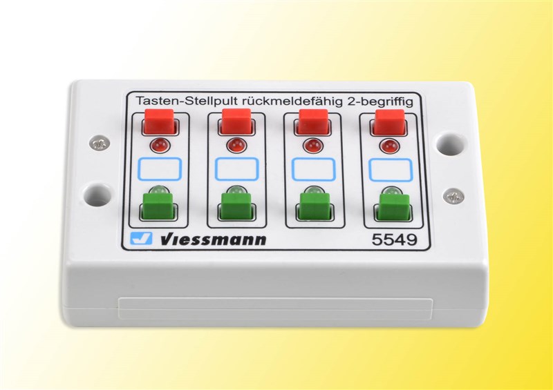 Viessmann 5549 Universal-Tasten-Stellpult, rückmeldefähig, 2-begriffig