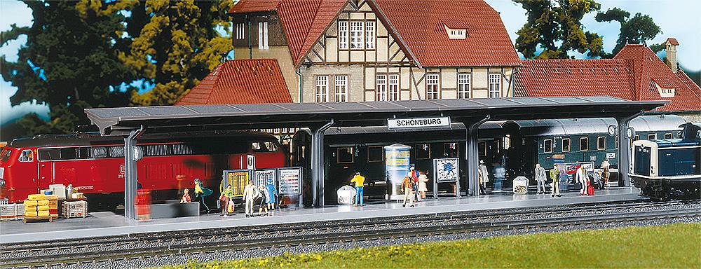 Faller 120200 Bahnsteig mit laufenden Figuren