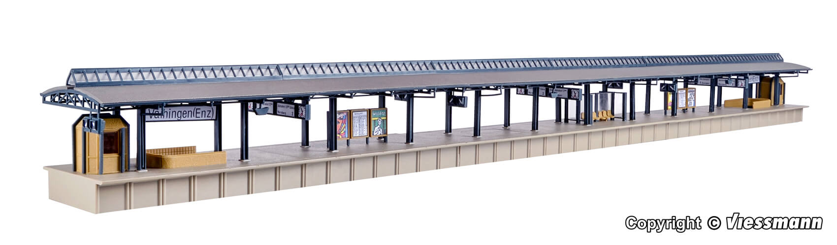 H0 Vollmer 43541 ICE-Bahnsteig Vaihingen, dreiteilig