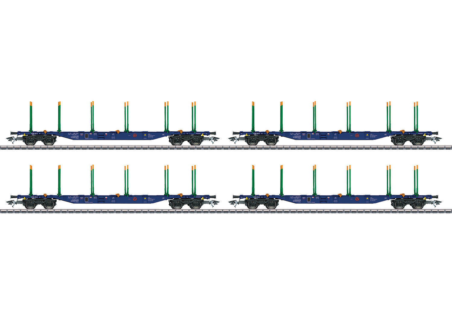 Märklin 47093 4 vierachsige KLV-Tragwagen der Bauart Sgns