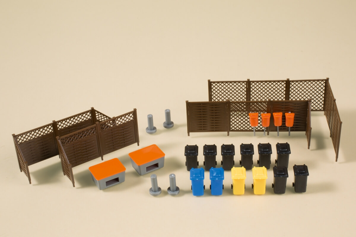 Auhagen 41649 H0 Mülltonnen mit Zubehör