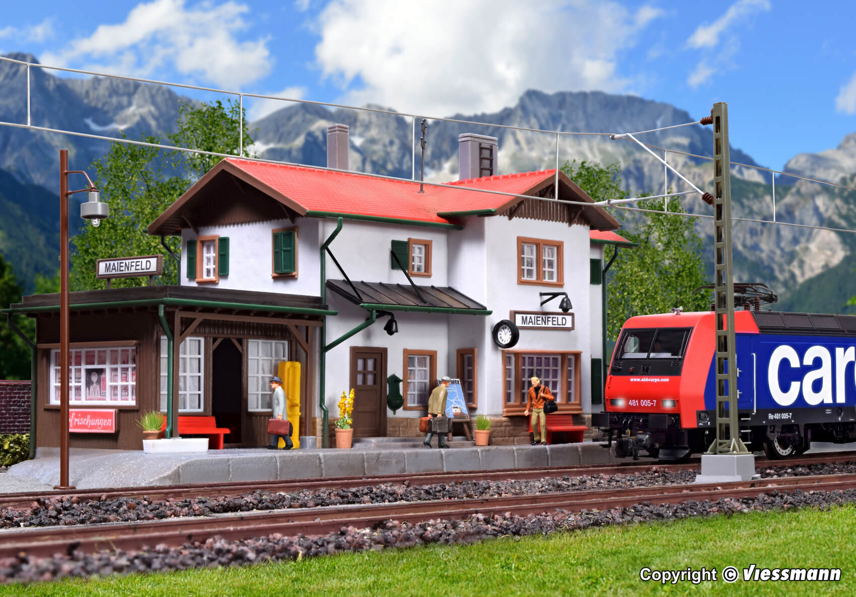 kibri 39496 Bahnhof Maienfeld inkl. Hausbeleuchtungs- Startset